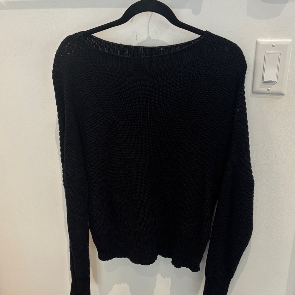 J. Crew Classic Black Crew Neck Sweater